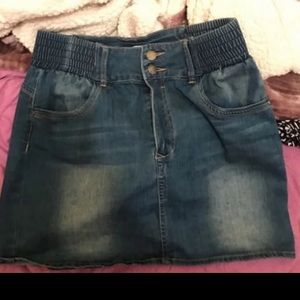 Denim jean skirt